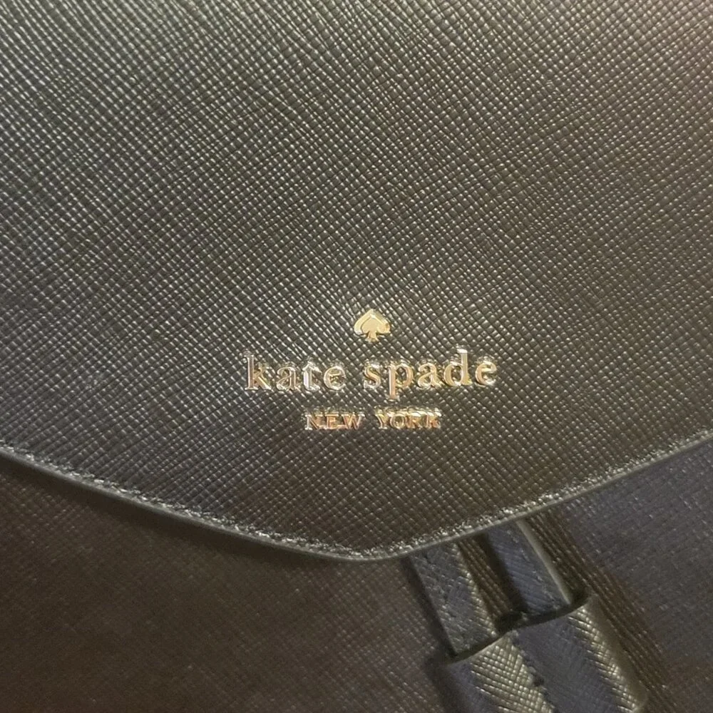 ♠️Kate Spade Black Medium Flap Backpack♠️ - Picture 9 of 16